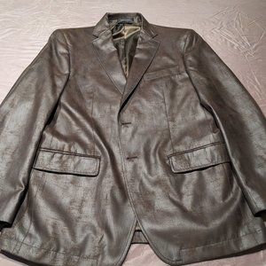 Calvin Klein Men's Faux Leather Blazer 38S